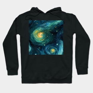 Van Gogh Starry Night Outer Space Pattern 19 Hoodie